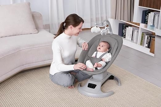 Mastela 30917 Baby Bouncer & Rocker – Multi-Function Soothing Seat with Music, Vibrations & Toys