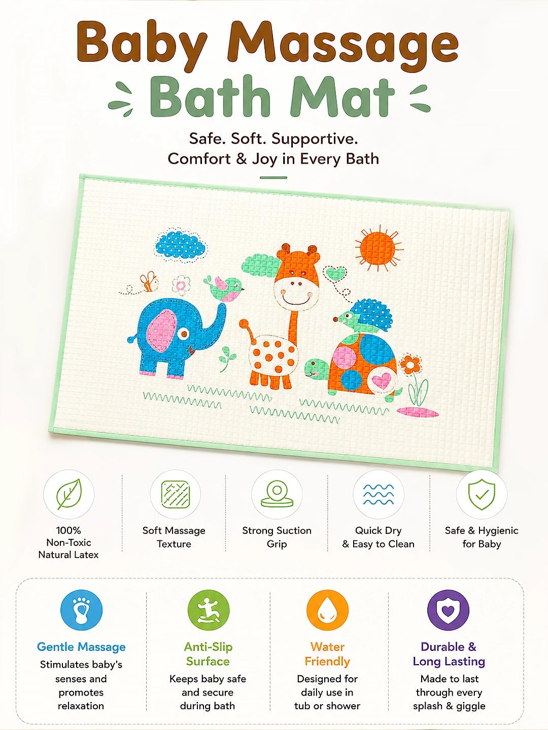 Waterproof Baby Changing Mat Quilted Soft Cotton Non Slip Base Reusable Diaper Sheet Description Points