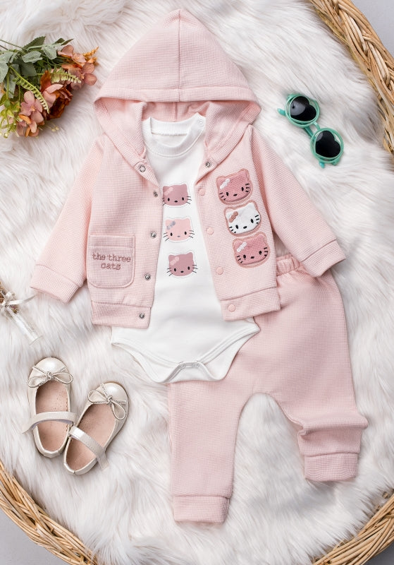 Turkey Imported Baby 3-Piece Suit (9-12 Months) | Bodysuit + Upper + Trouser