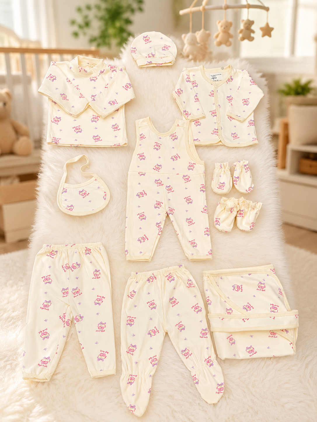 Newborn Baby 10-Piece Layette Set Soft Cotton Clothing Gift Box