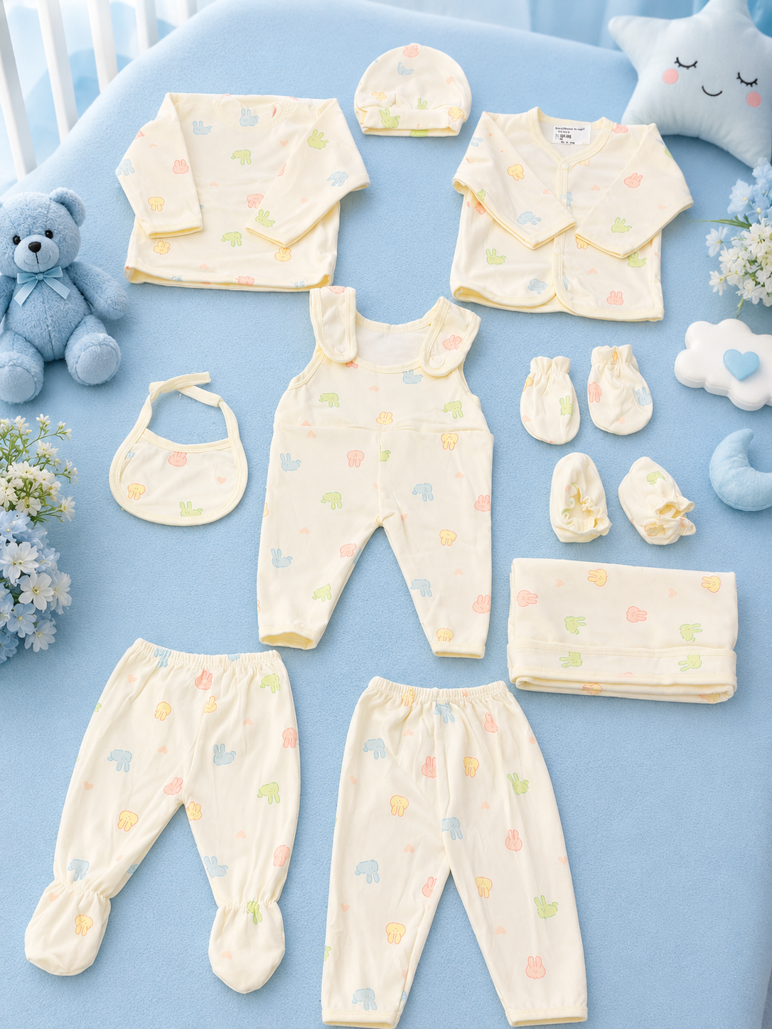 Newborn Baby 10-Piece Layette Set Soft Cotton Clothing Gift Box