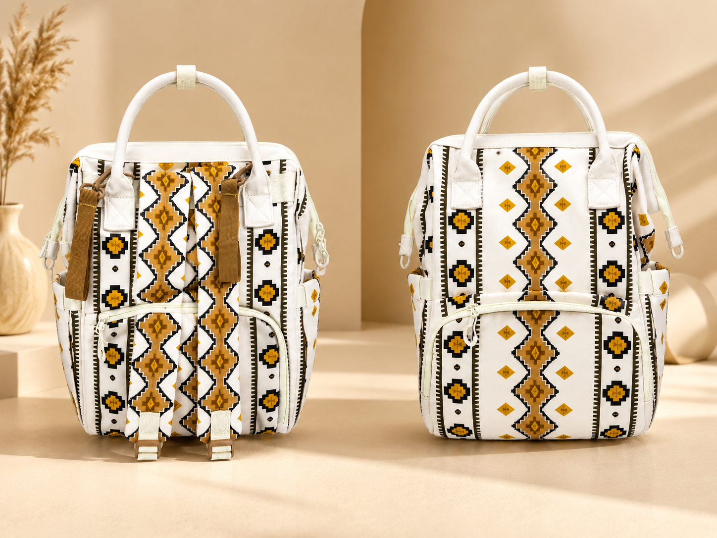 Stylish Geometric Pattern Fashion Backpack With Comfortable Padded Straps For Travel And Daily Use (Copy)