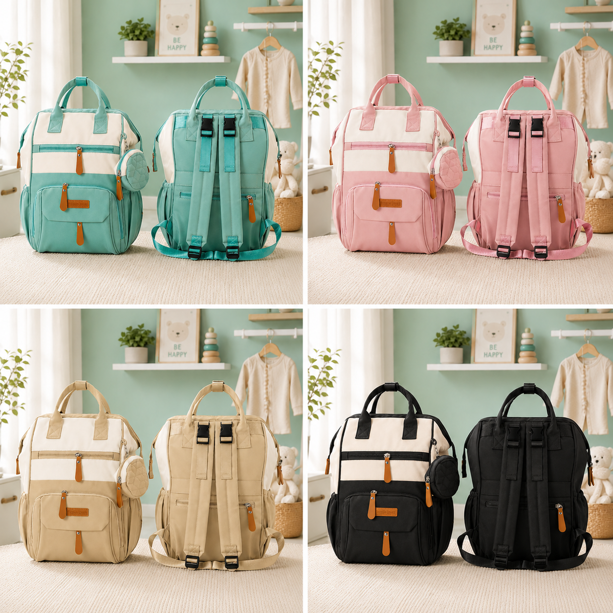 Multifunctional Baby Diaper Bag Backpack with Insulated Pockets and De – 4 Season Online