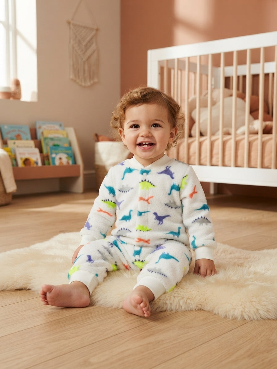 Adorable Soft Fleece Baby Romper With Cute Prints For Cozy Everyday Comfort And Play