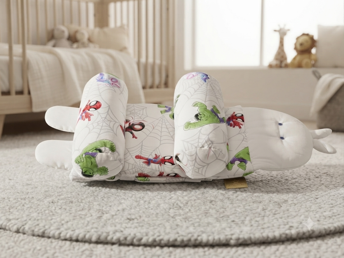 Super Hero Themed Baby Positioning Pillow for Restful Support