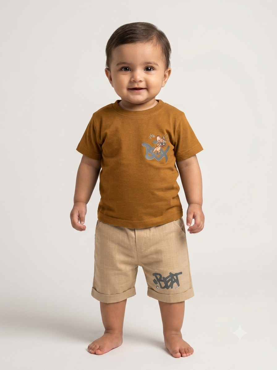 Boys Jerry Character Graphic T-Shirt and Shorts Set