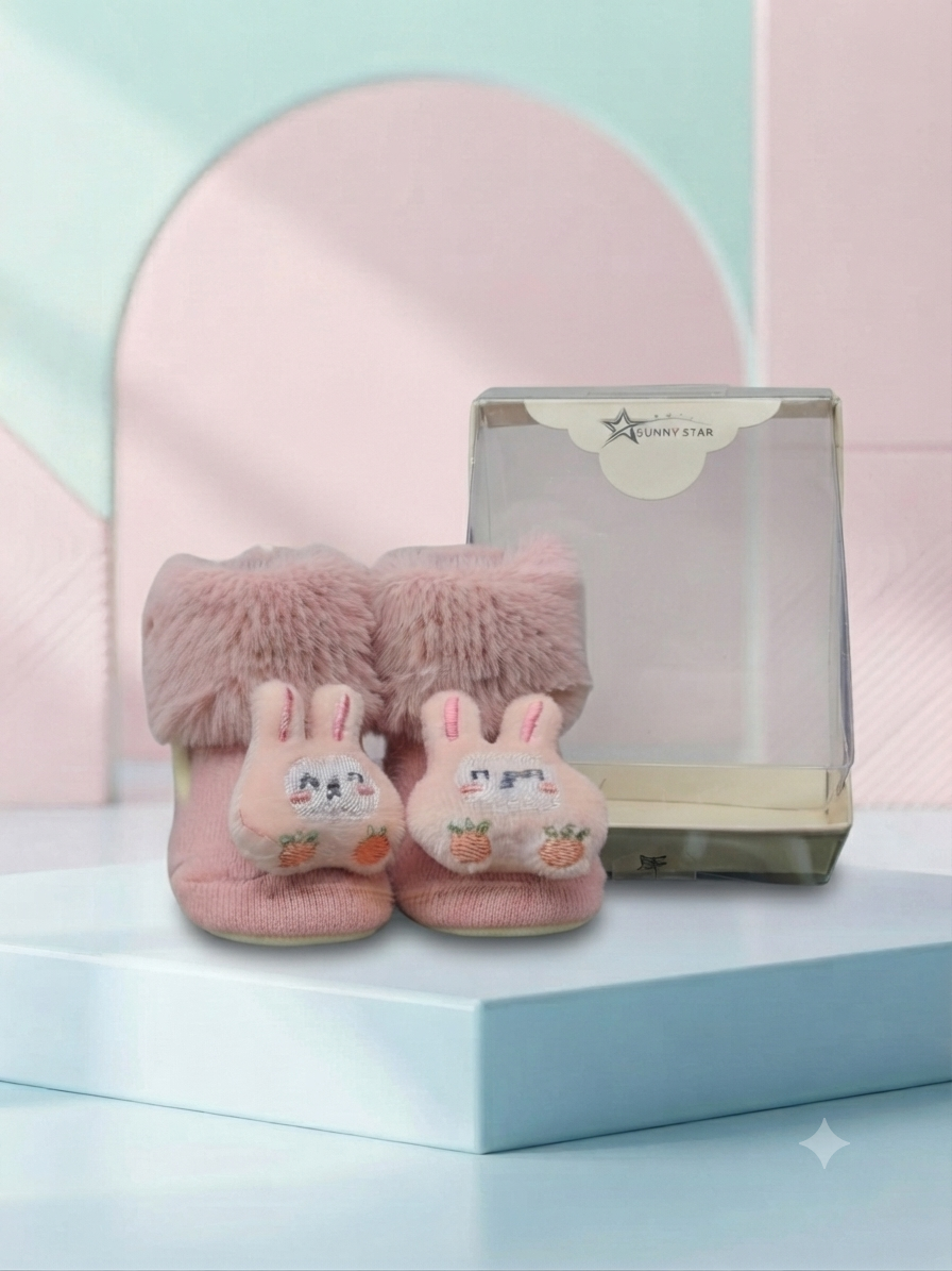 Cozy Plush Bunny Baby Booties for Extra Warmth and Playful Style