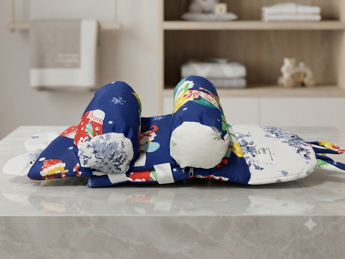 Festive Holiday-Themed Baby Positioning Pillow for Restful Support