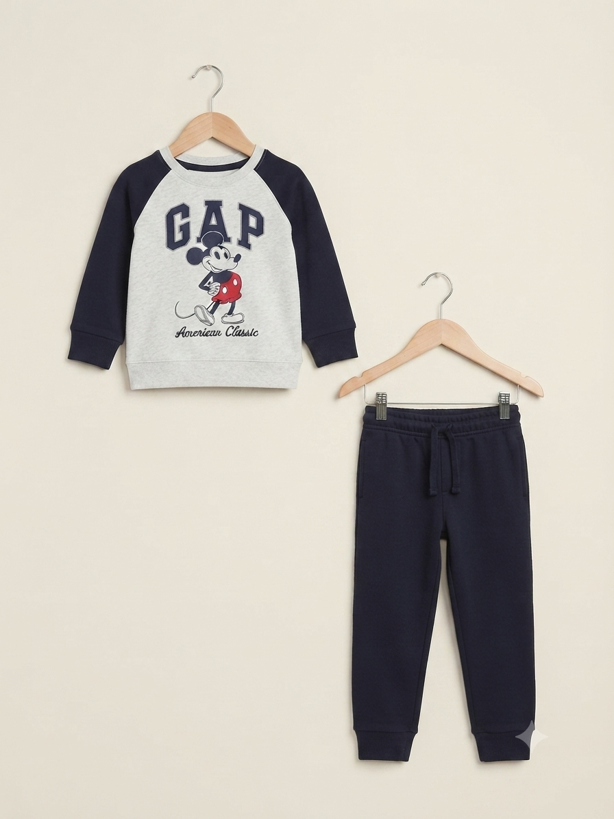 Stylish Kids GAP Blue Dinosaur Graphic Sweatshirt With Matching Full Length Track Pants