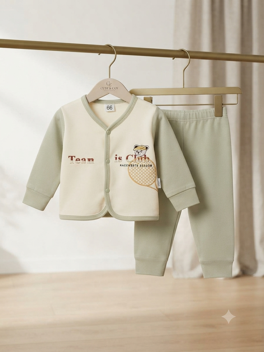 Cute Baby Cotton Top and Pants Set