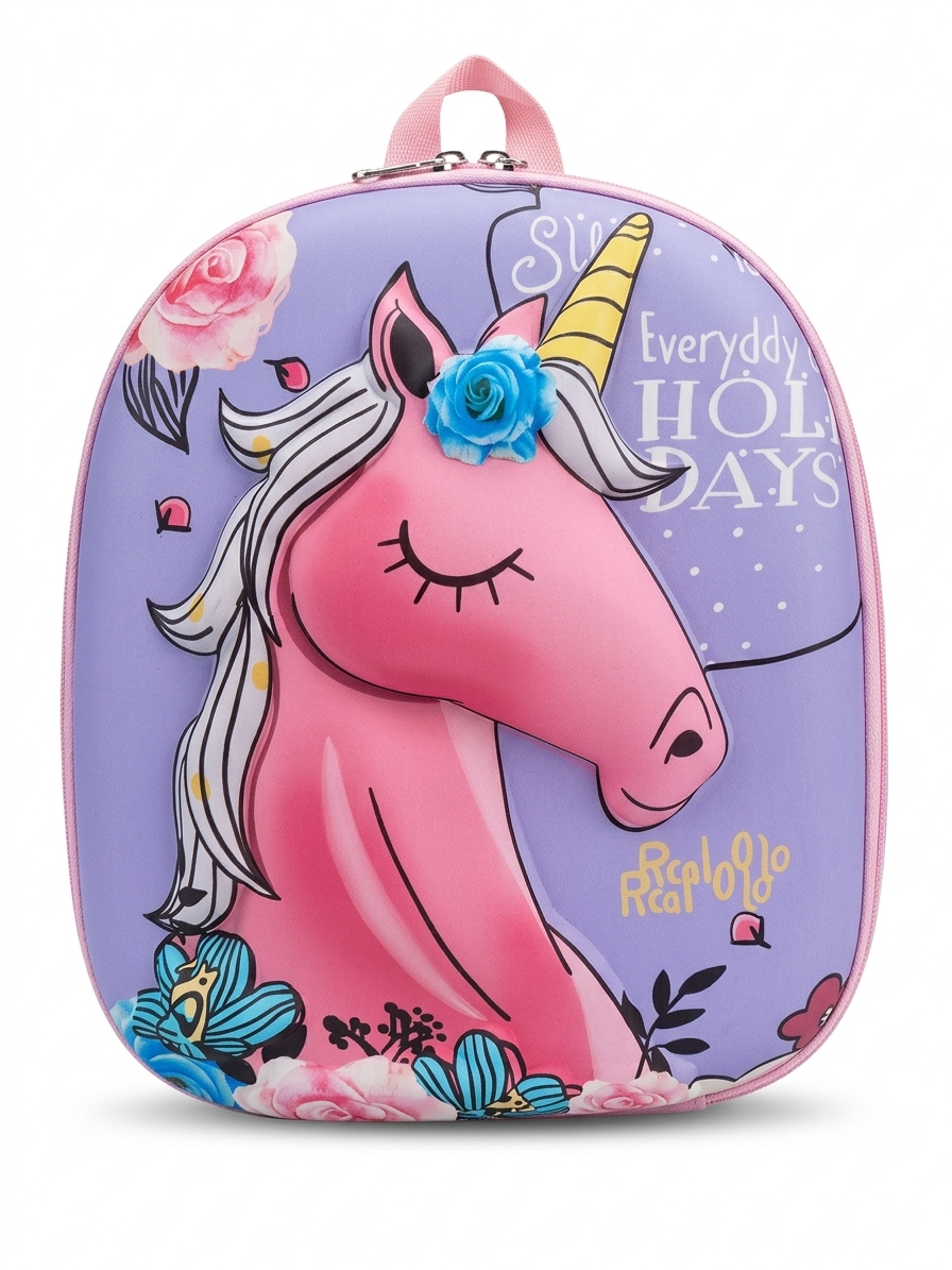 Kids Unicorn 3D Design High-End Fashion Backpack For School And Casual Travel Use
