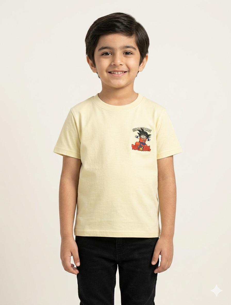Boys' Goku Dragon Ball Z Graphic Cotton T-Shirt – Heroic Anime Style for Active Kids