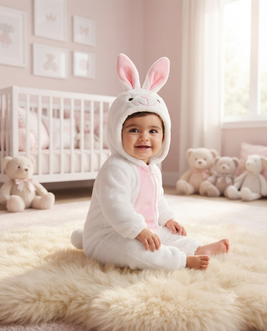 Cute Animal Hooded Winter Romper Outfit For Newborn Baby Boy And Girl