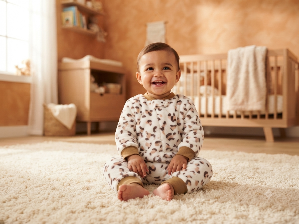 Adorable Soft Fleece Baby Romper With Cute Prints For Cozy Everyday Comfort And Play