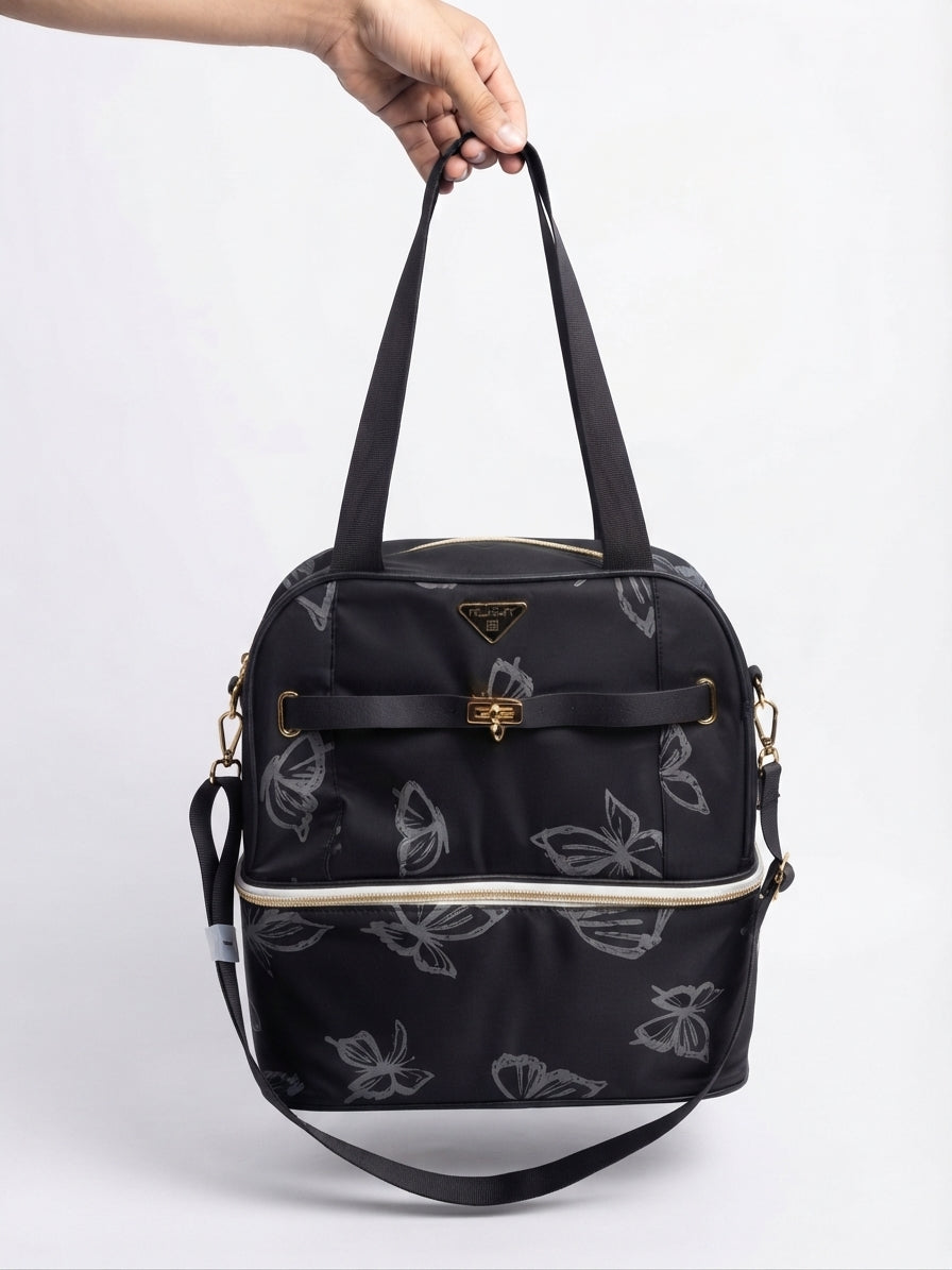 Chic Butterfly Print Casual Tote Bag and Handbag for Women