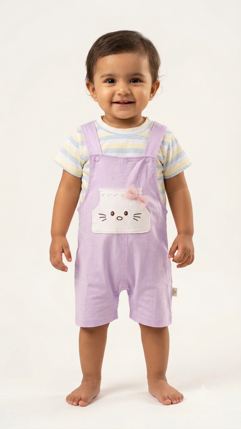 Adorable Baby Rabbit Overalls - Soft Cotton Summer Romper for Infants and Toddlers