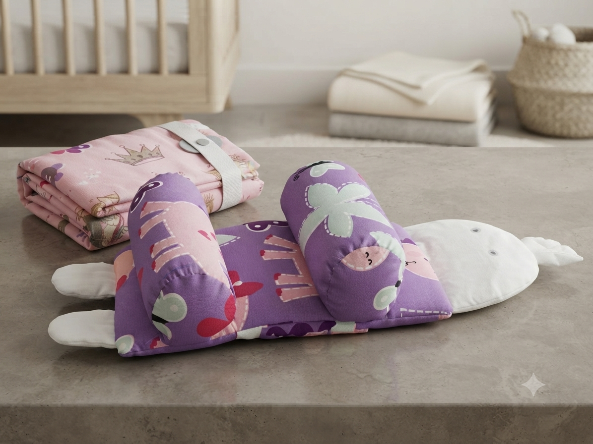 Enchanting Animal Print Baby Positioning Pillow for Restful Support