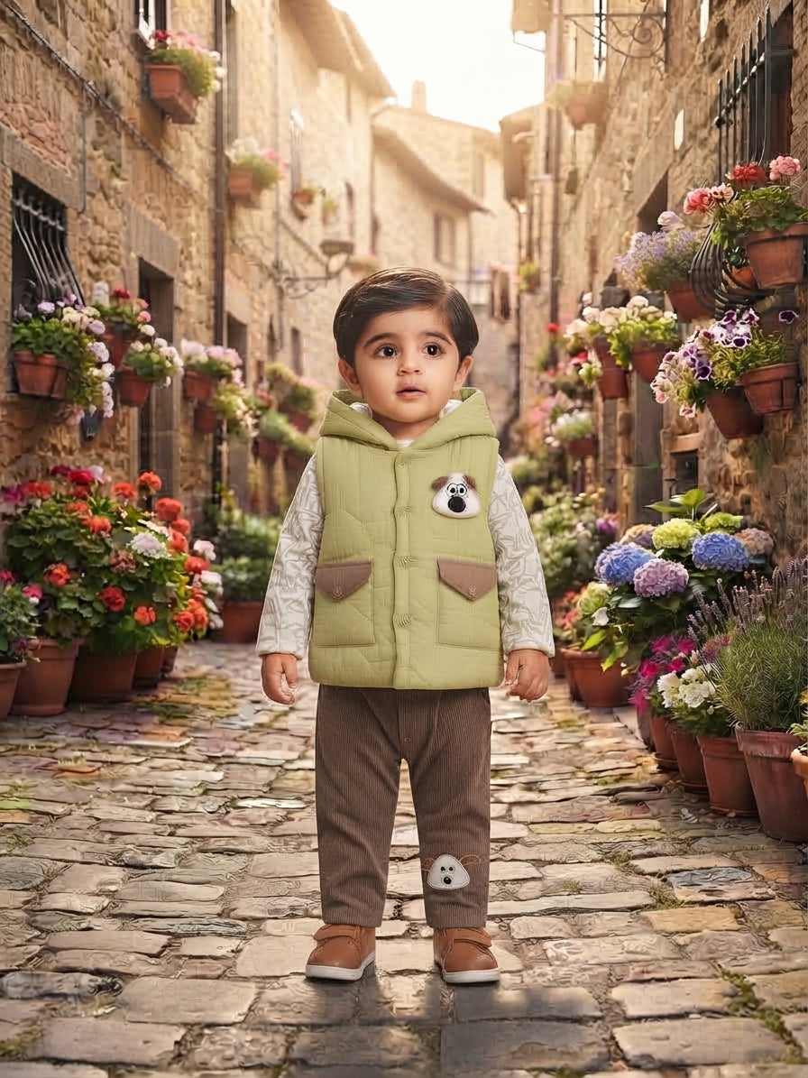 Cozy Kids Winter Outfit Set with Hooded Jacket and Comfortable Matching Pants