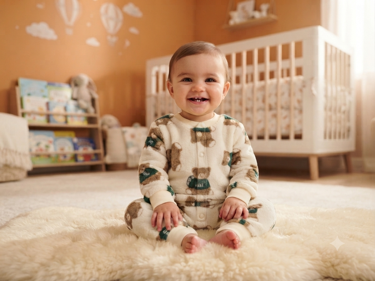 Adorable Soft Fleece Baby Romper With Cute Prints For Cozy Everyday Comfort And Play