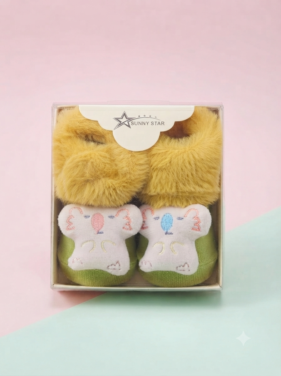 Cozy Plush Koala Baby Booties for Extra Warmth and Playful Style