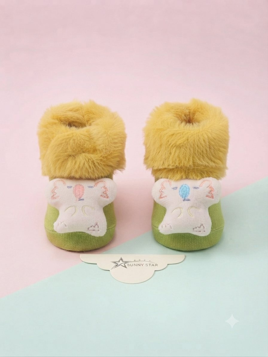 Cozy Plush Koala Baby Booties for Extra Warmth and Playful Style