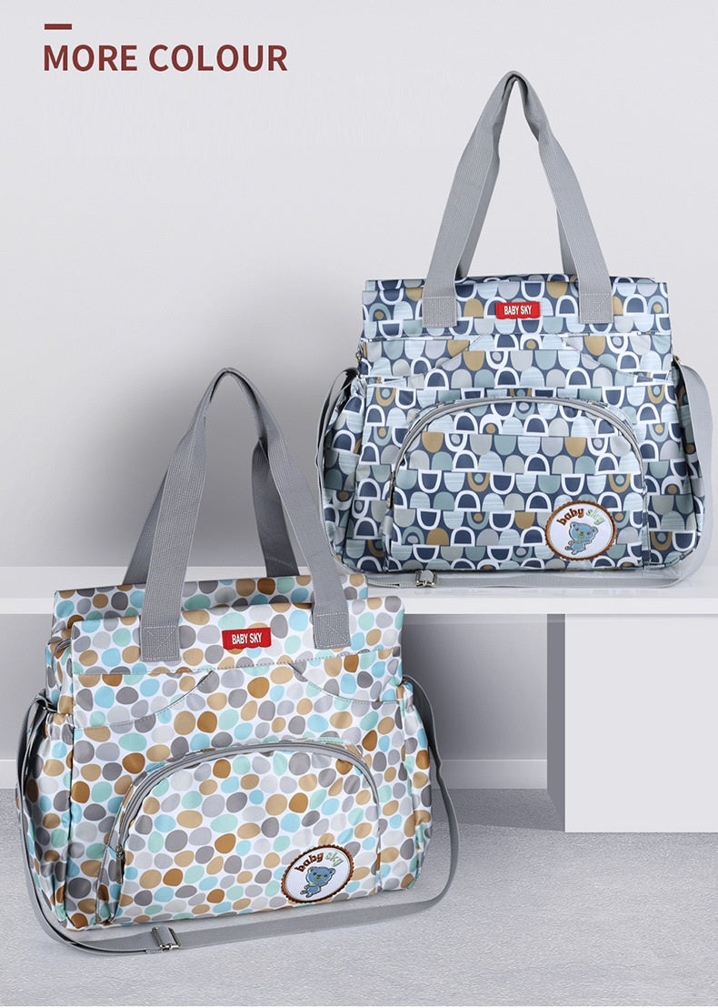 Modern Geometric & Soft Polka Dot Baby Bag – Two Stylish Colour Choices (Copy)