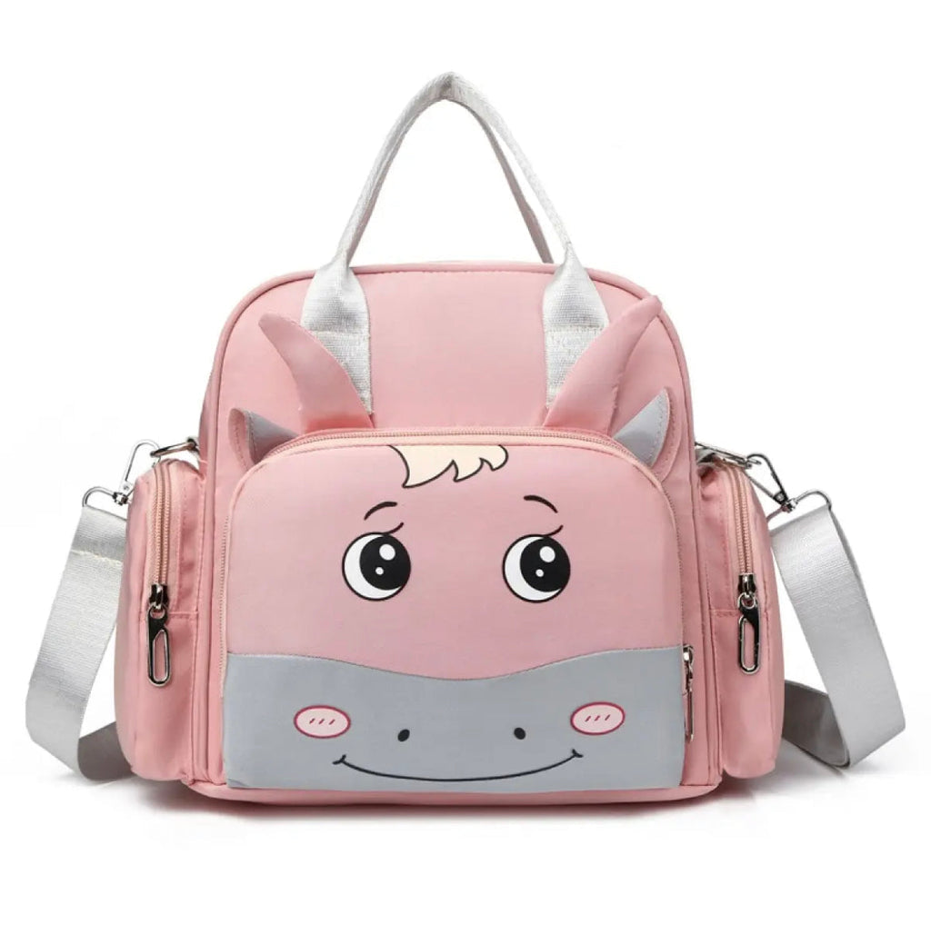 Premium Mommy Diaper Bag – Cute Cartoon Animal Design, Large Capacity, Multi-Pocket, Travel-Friendly Baby Bag