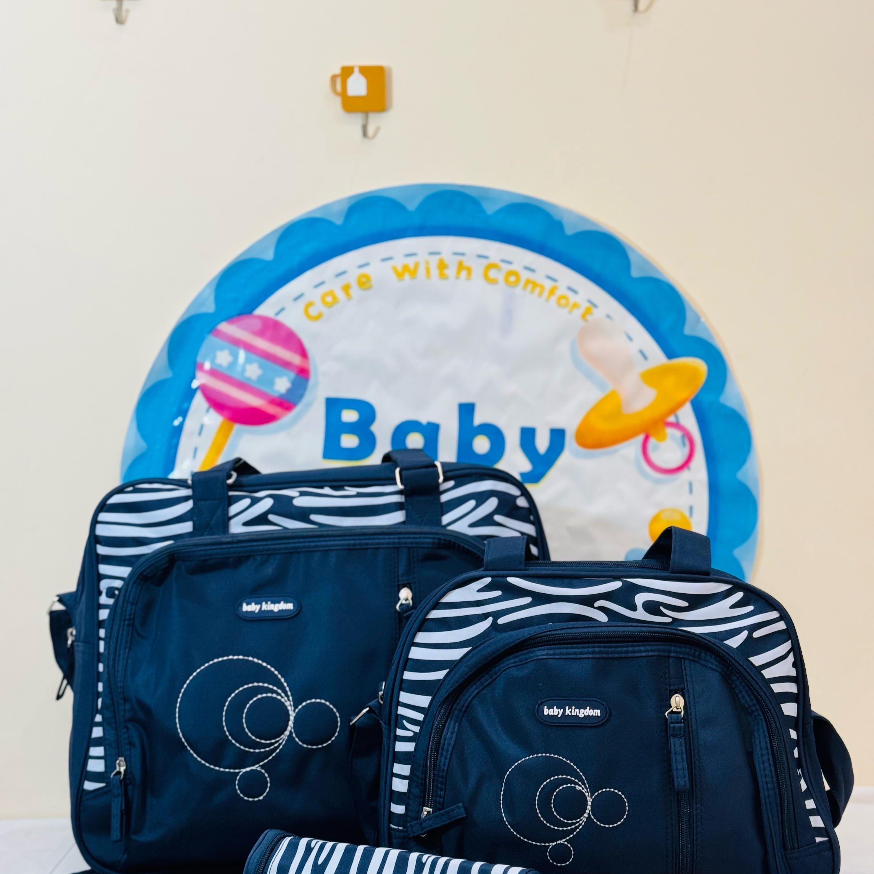 Premium 3-Piece Baby Diaper Bag Set – Large Capacity, Travel Organizer with Bottle Holder