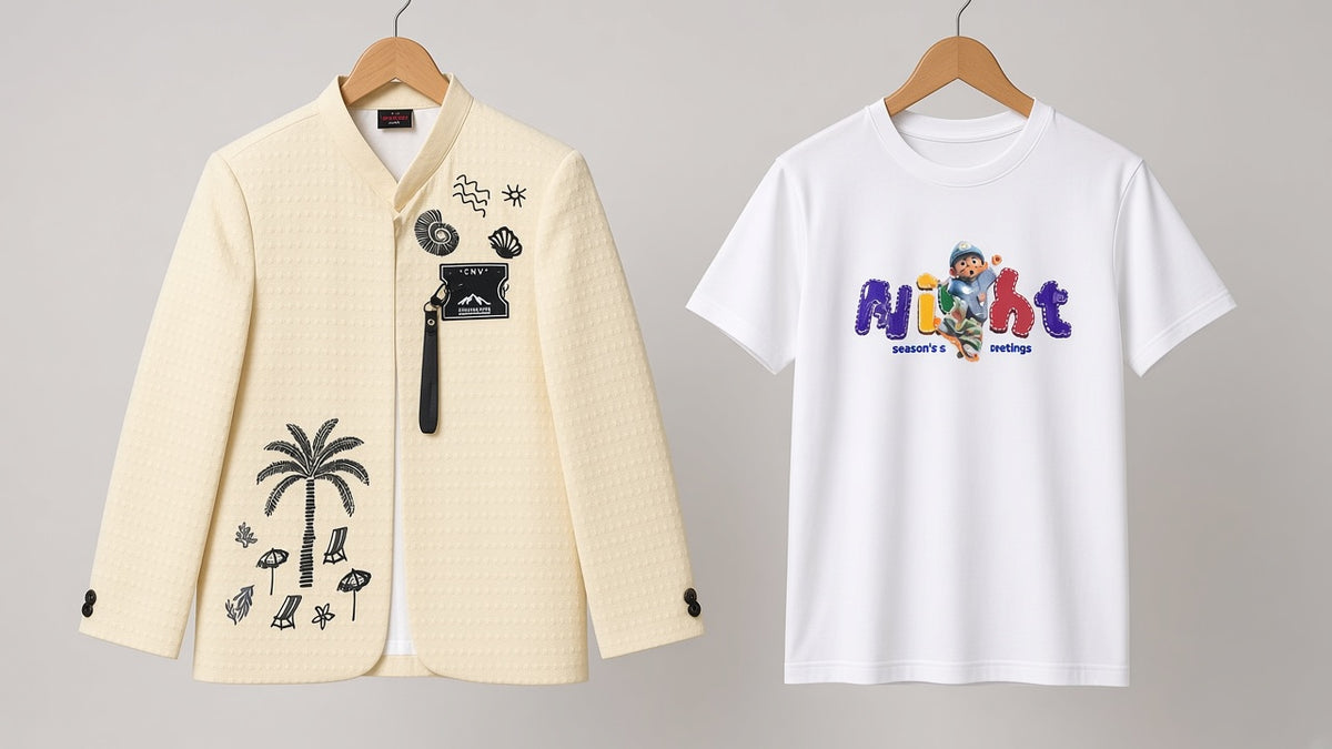 Stylish Printed T Shirt And Graphic Jacket Outfit Set For Kids Casual Party Wear