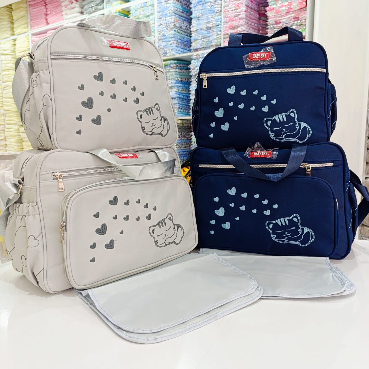 Pack of 2 Premium Mommy Diaper Bags – Spacious, Stylish & Travel Friendly