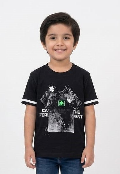 Kids Premium Cotton Graphic Tee Protecting Animals Soft Casual Summer T-Shirt Boys