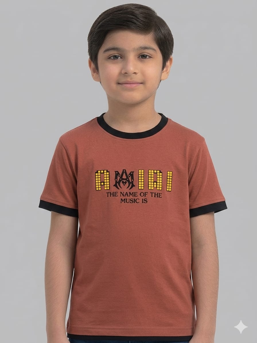 Stylish Graphic Print Cotton Ringer T-Shirt for Boys Casual Summer Daily Wear Collection