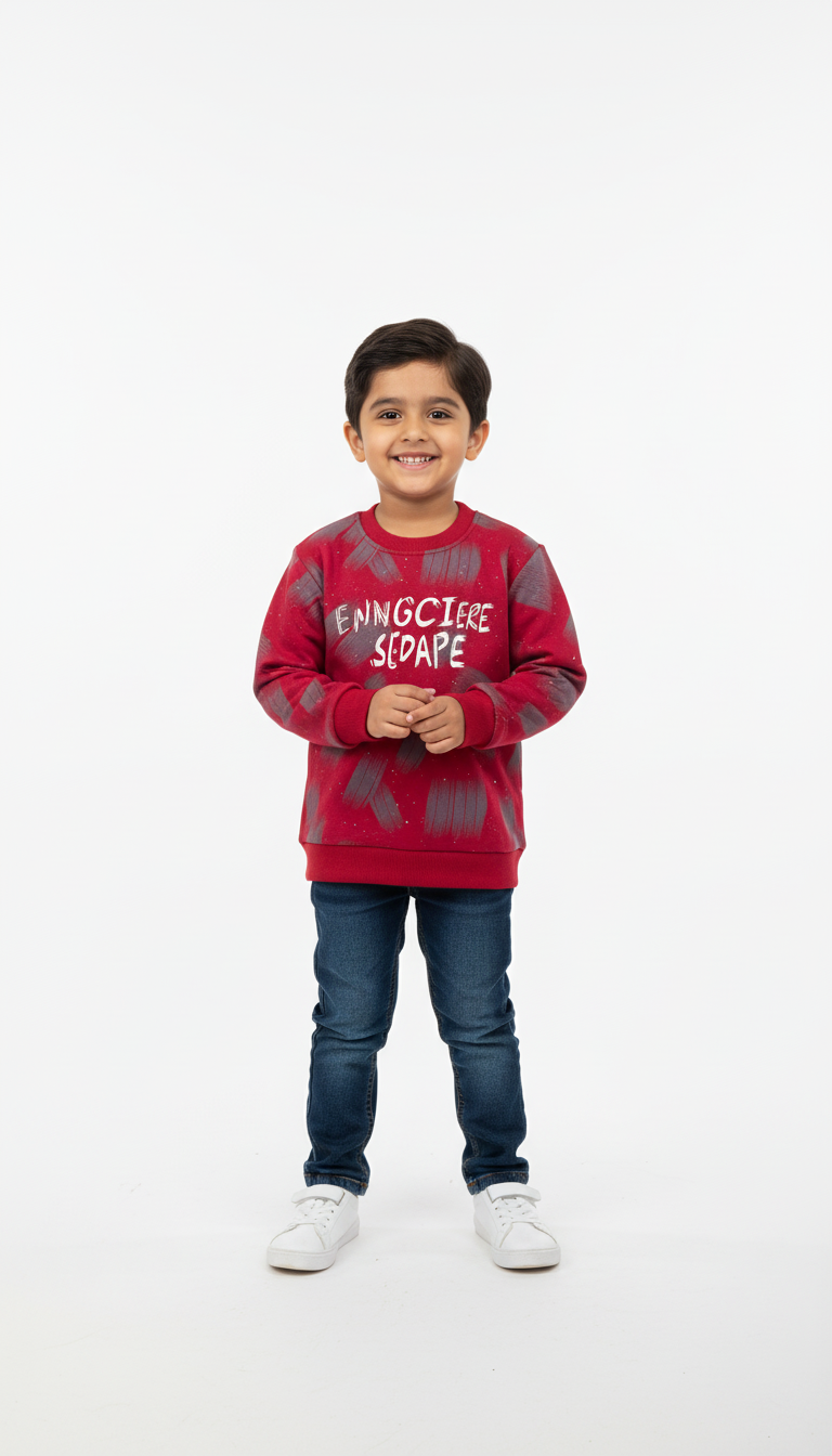 Imported Premium Brush-Stroke Winter Sweatshirt – Super Soft Fleece