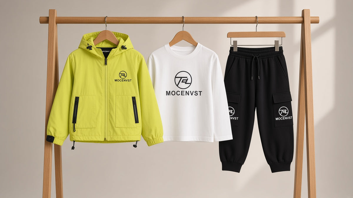 Kids Active 3 Piece Sportswear Tracksuit Set With Hooded Jacket And Joggers