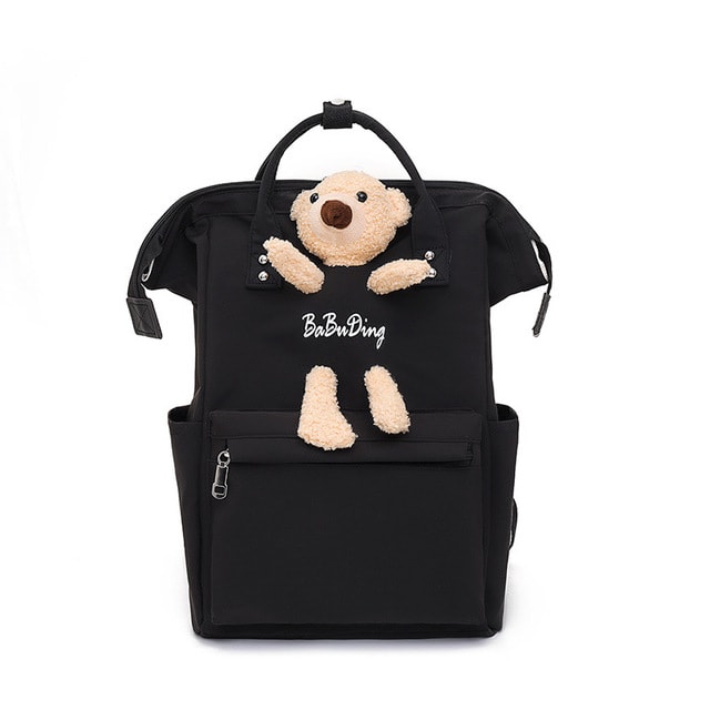Premium Baby Diaper Backpack with Cute Teddy Design – Large Capacity (Green & Black)