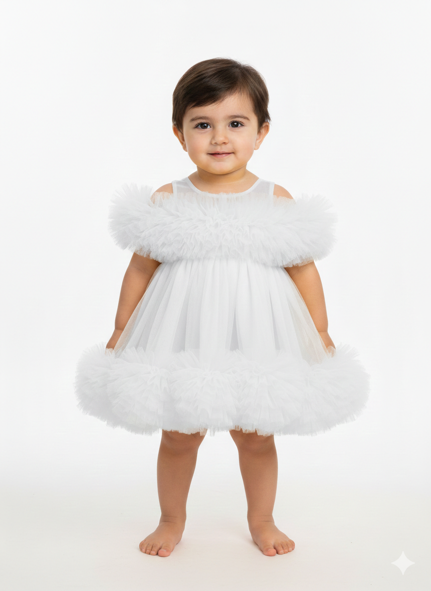 High Demanded China Imported Baby Girl Frock Soft Fabric Stylish Party Wear Dress