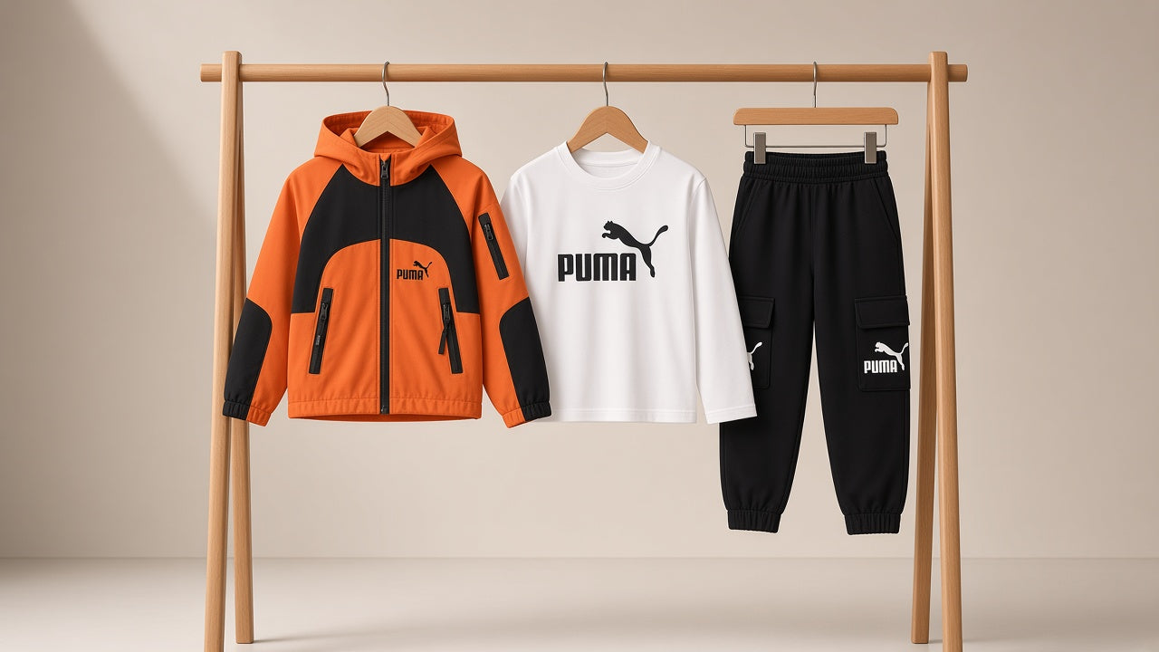 Kids Active 3 Piece Sportswear Tracksuit Set With Hooded Jacket And Joggers