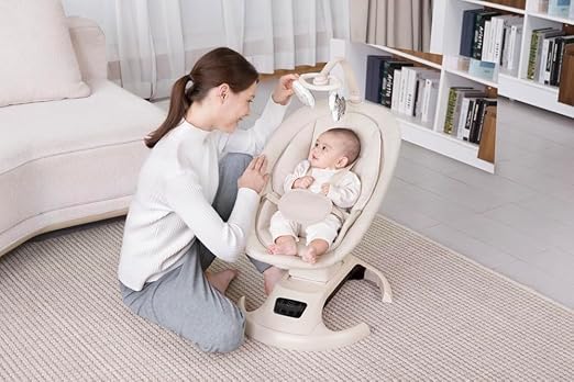 Mastela 30917 Baby Bouncer & Rocker – Multi-Function Soothing Seat with Music, Vibrations & Toys