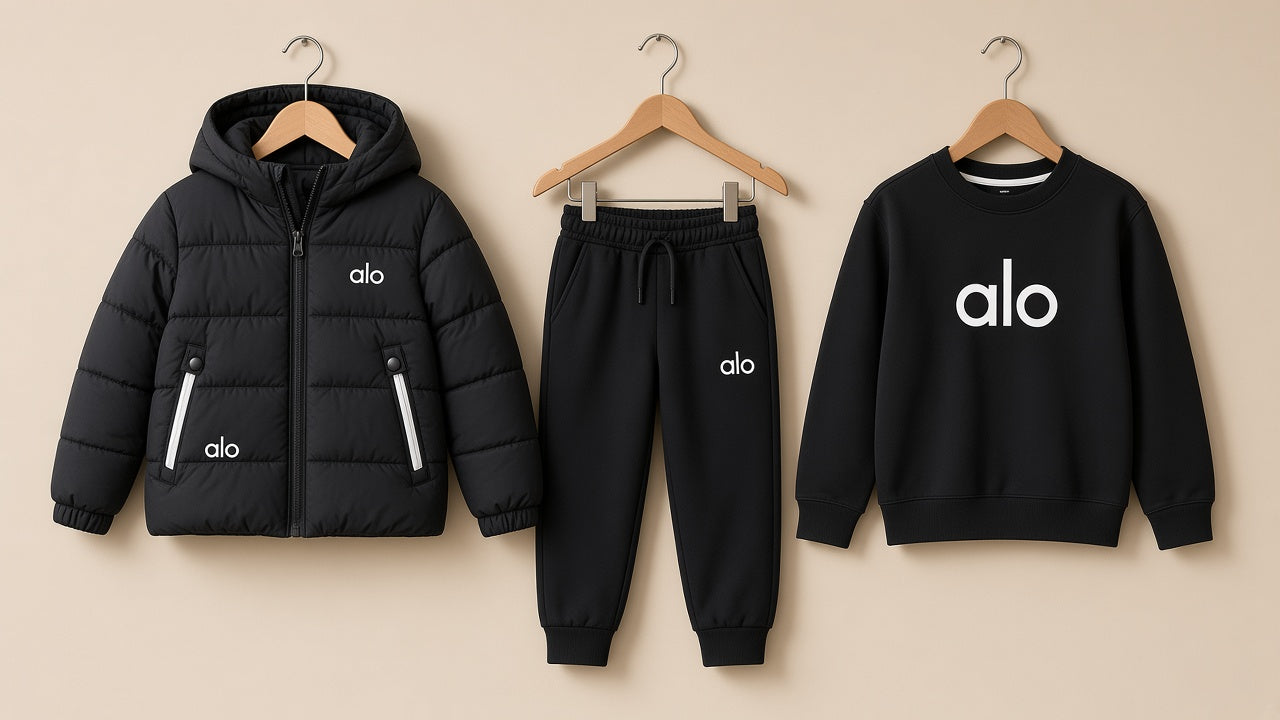 Kids Winter 3-Piece Tracksuit Set Hooded Puffer Jacket Sweatshirt and Jogger Pants