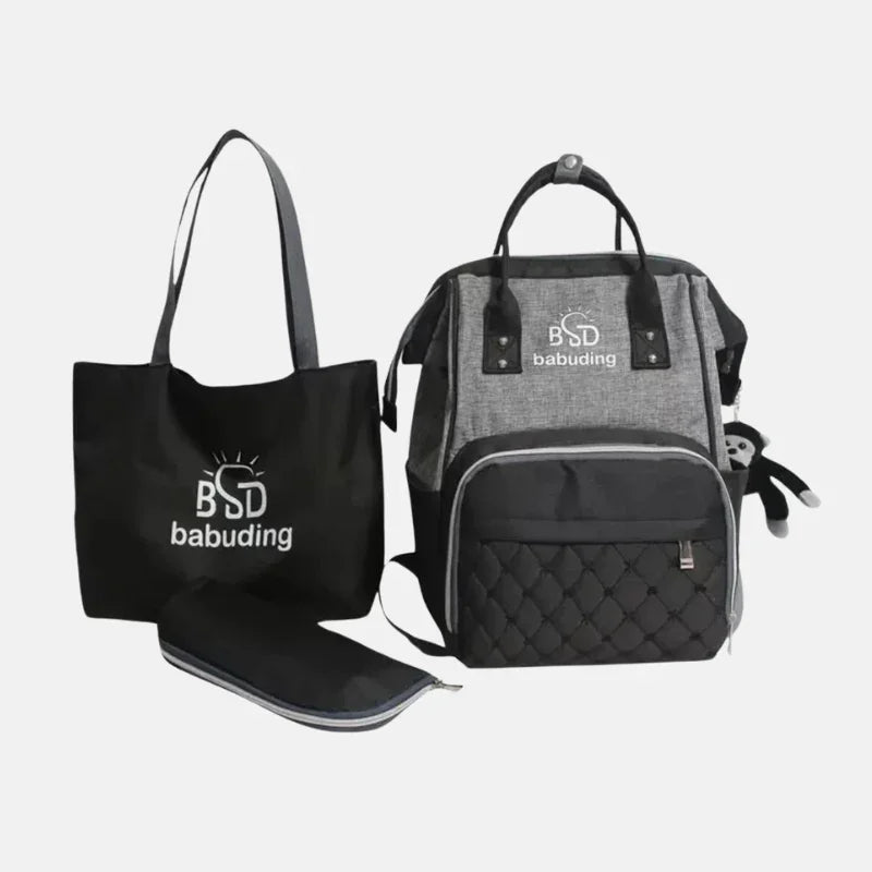 3-in-1 Baby Diaper Bag – Stylish, Spacious & Multi-Functional for Moms