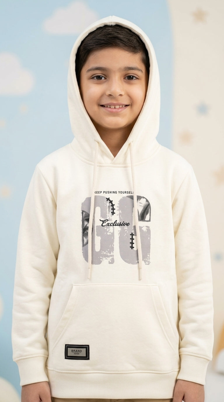 Stylish Boys Graphic Printed Hoodie Casual Winter Fleece Pullover Sweatshirt For Kids