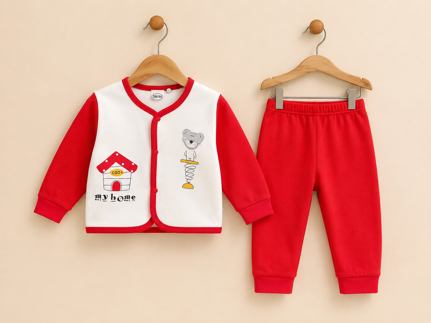 Baby Boys Or Girls Long Sleeve Cardigan And Pants Set With My Home Print