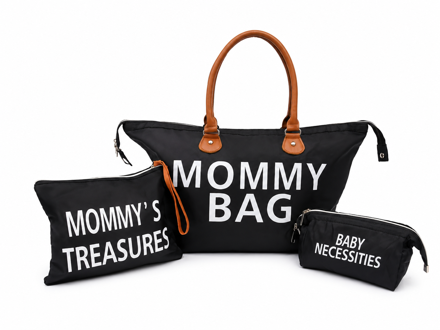 Premium 3 Piece Mommy Bag Set Durable Waterproof Travel Organizer Diaper Bag For Baby Essentials