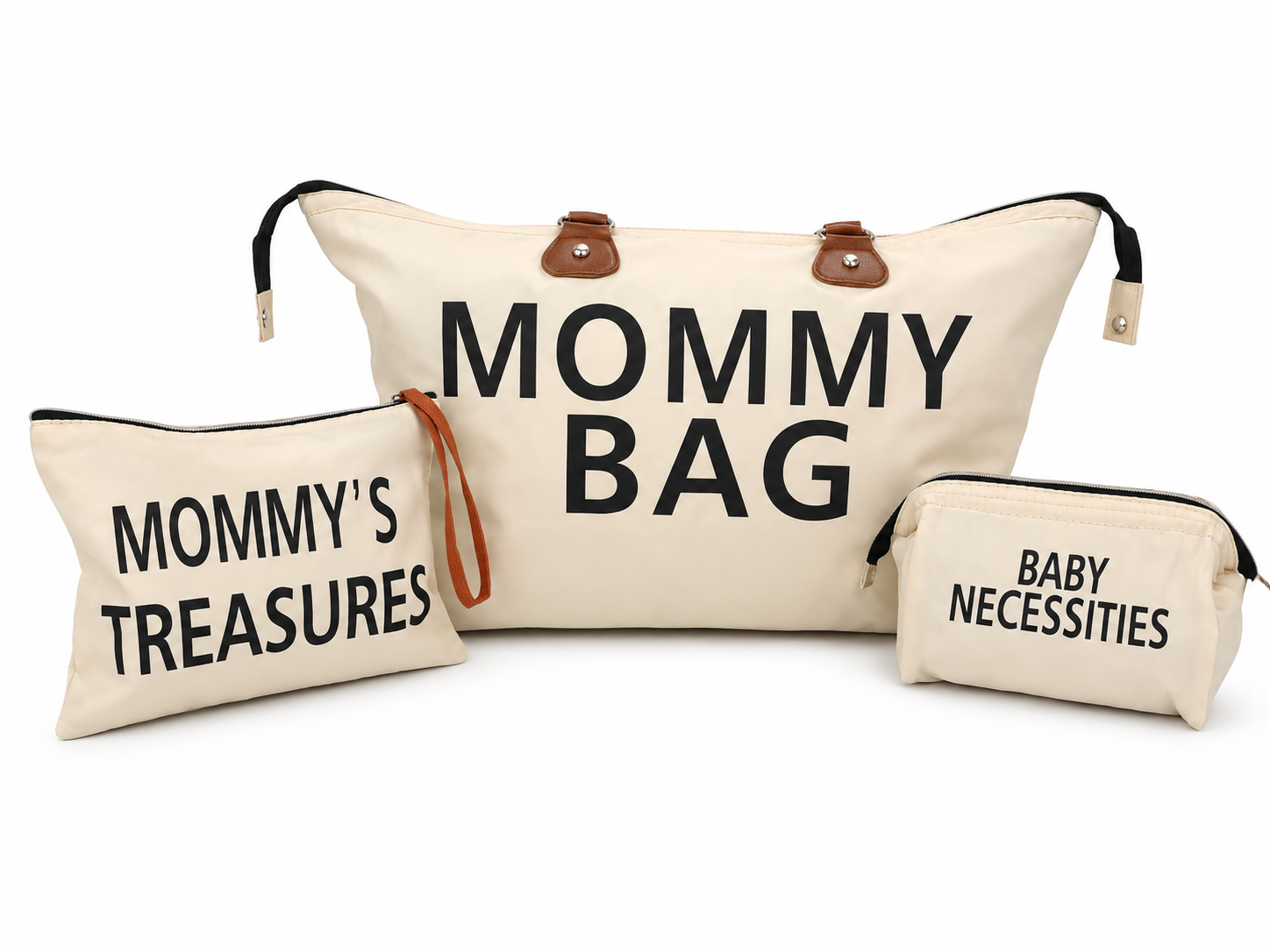 Premium 3 Piece Mommy Bag Set Durable Waterproof Travel Organizer Diaper Bag For Baby Essentials