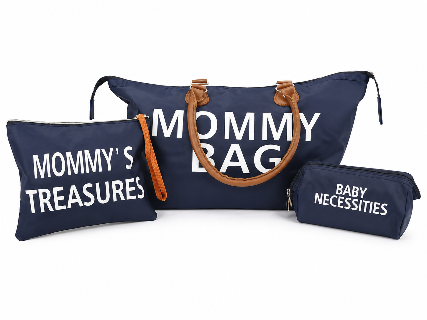 Premium 3 Piece Mommy Bag Set Durable Waterproof Travel Organizer Diaper Bag For Baby Essentials