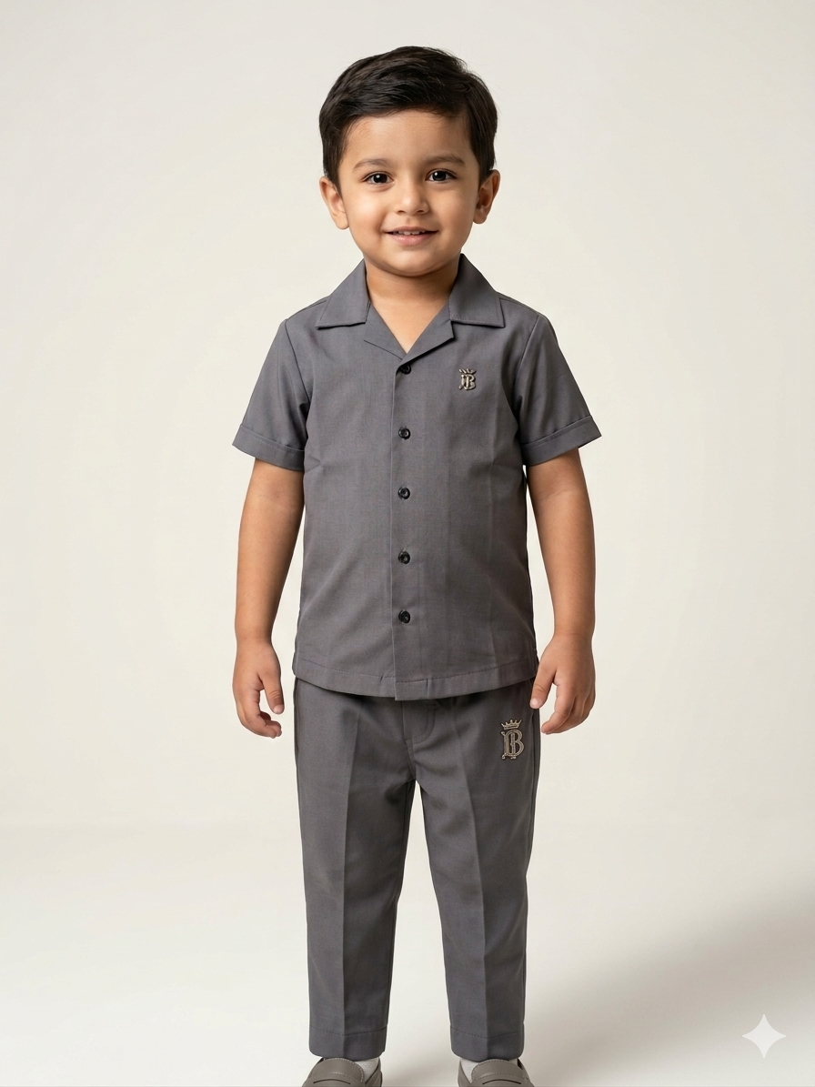 Premium Cotton Co-ord Set for Boys: Elegant Shirt and Comfortable Matching Pants
