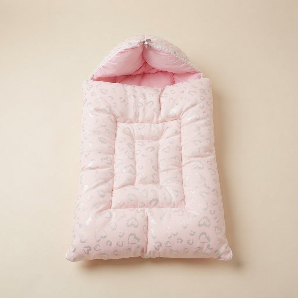 Newborn Cotton Hooded Swaddle Wrap Blanket And Cozy Infant Sleeping Bag For Daily Comfort