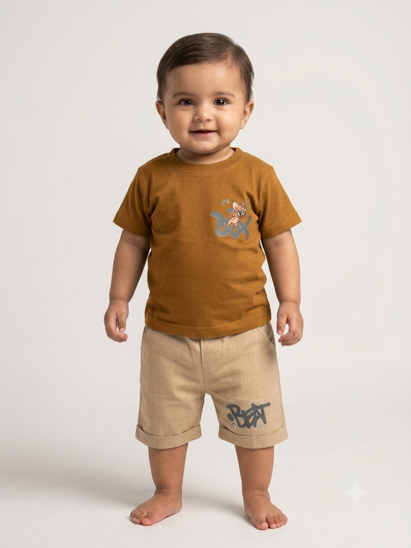 Boys Jerry Character Graphic T-Shirt and Shorts Set