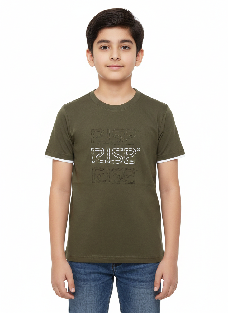 Trendy Boys "RISE" Graphic T-Shirt Available In Multiple Stylish Colors For A Modern Look