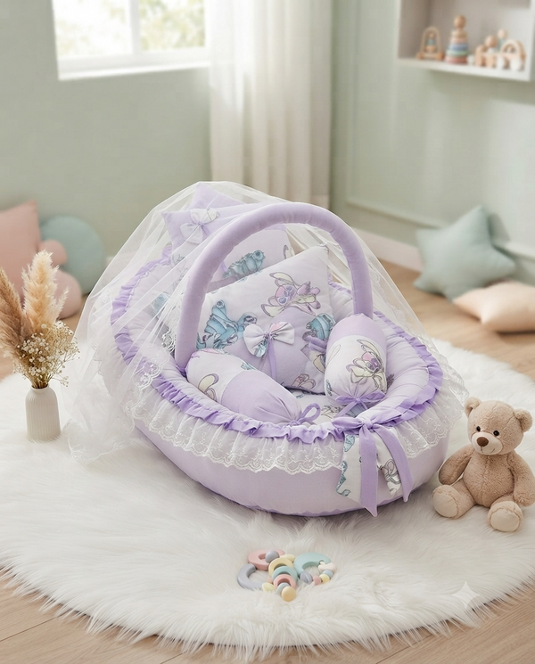Soft Comfortable Baby Bedding Set Featuring Cute Cartoon Prints For A Peaceful Night Sleep